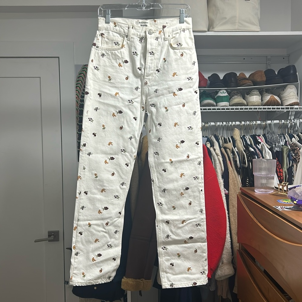 reformation cynthia fruit jeans